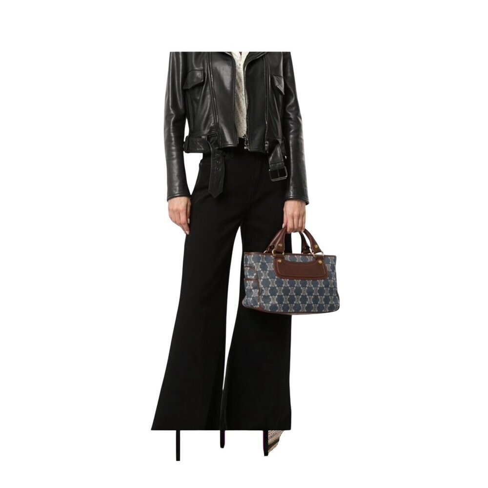 Celine Boogie Denim & Leather Handbag Authentic - Picture 3 of 10
